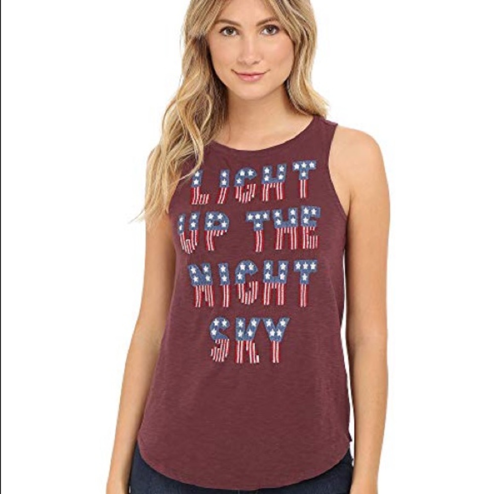 Lucky Brand Light Up The Night Sky Tank Size M